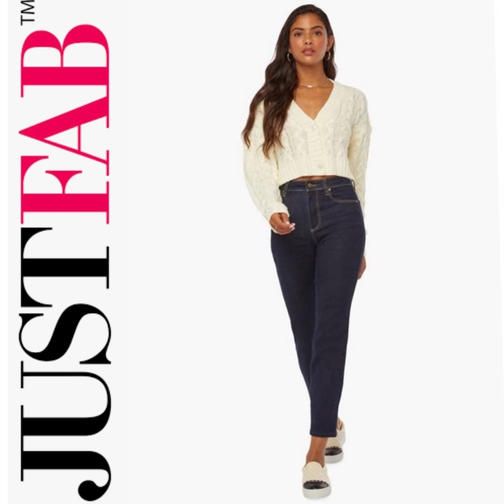 New Just Fab Dark Skinny Denim Jeans 33” Standard